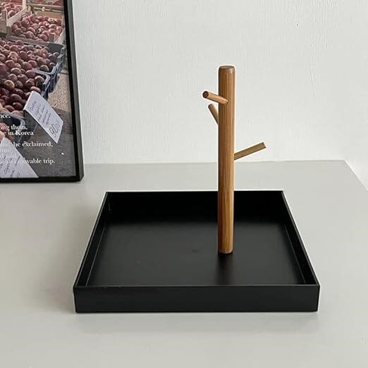 Plateau vide poche - BranchRectaTray™ - Noir