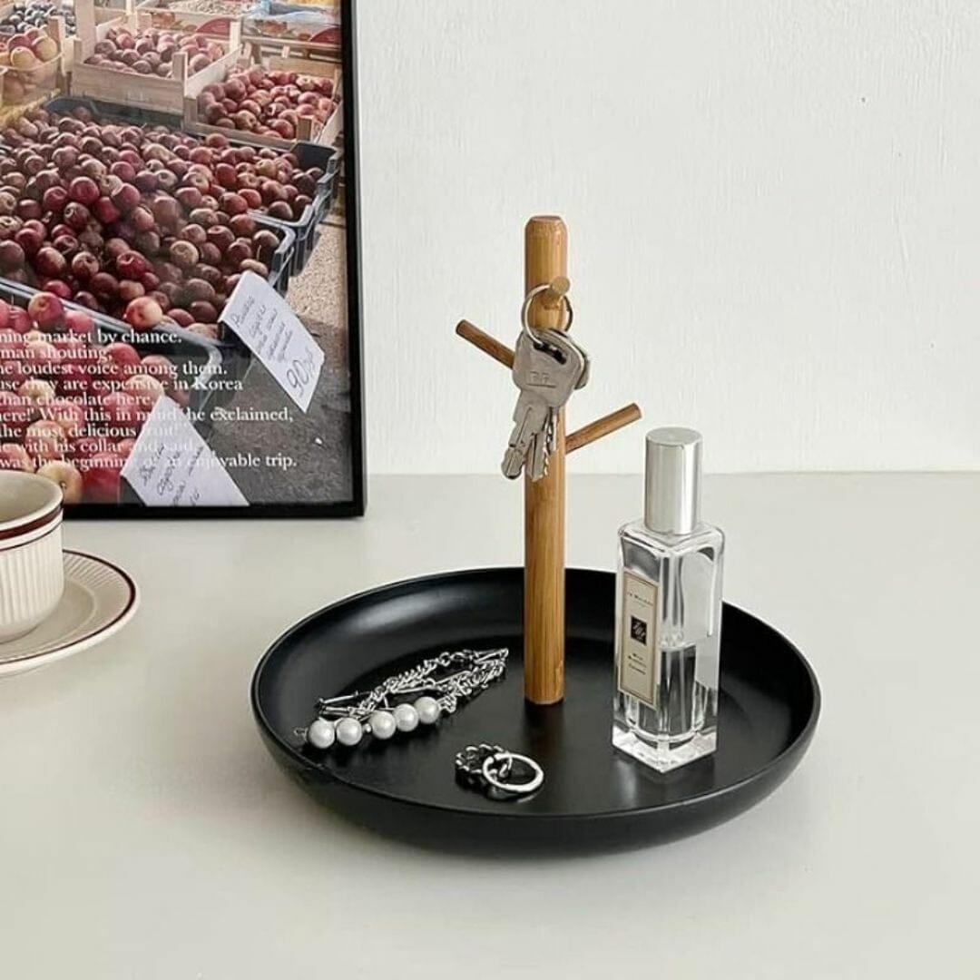 Plateau vide poche - BranchRoundTray™ - Noir
