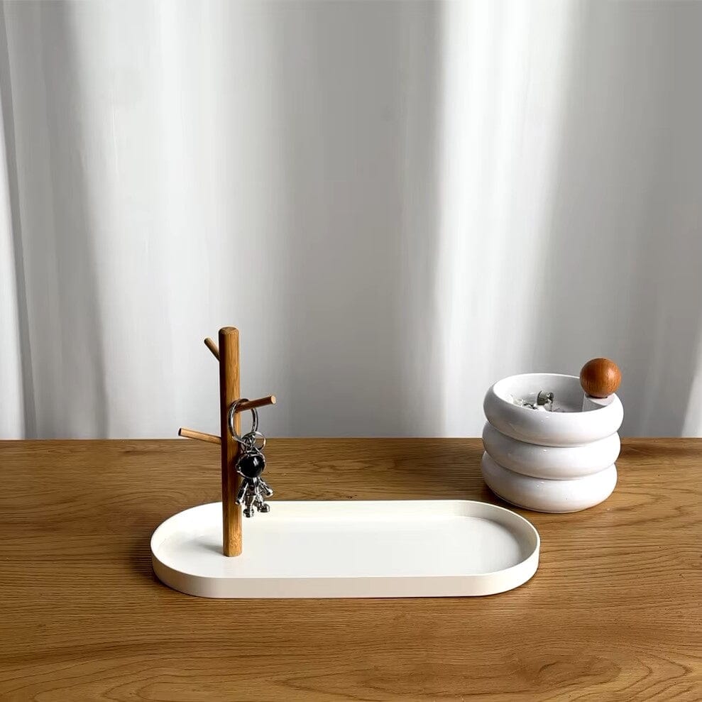 Plateau vide poche - BranchOvalTray™ - Blanc