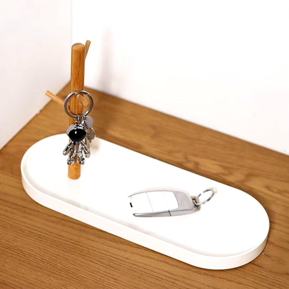 Plateau vide poche - BranchOvalTray™ - Blanc